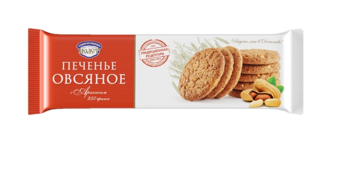 Печенье Овсяное с арахисом Полет 250г