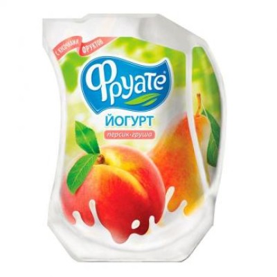 БЗМЖ Йогурт питьевой Фруате персик-грушка 950гр 1,5%