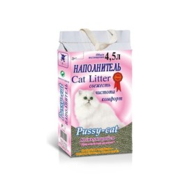 Наполнитель ПусиКет Комкующийся "Прасковейский розовый" 4,5л