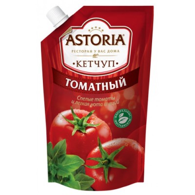Кетчуп Астория томатный 330гр дой-пак