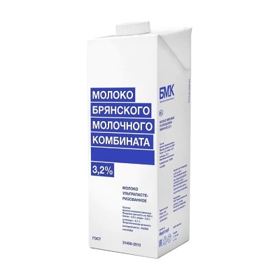 БЗМЖ Молоко ультрапаст. 3,2% 975мл БМК edge