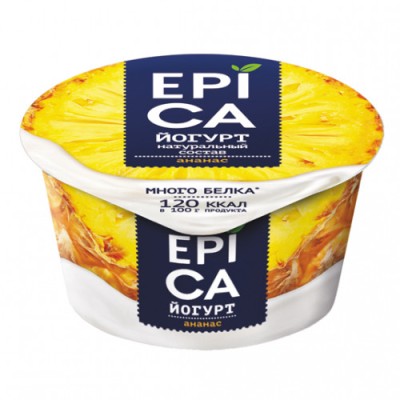 БЗМЖ Йогурт Эпика Ананас 4,8% 130гр