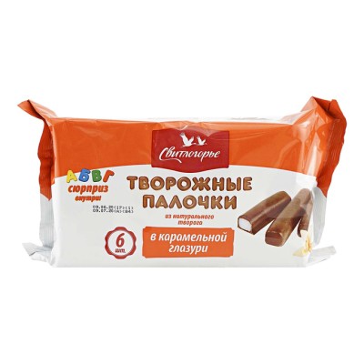 БЗМЖ Творожные палочки в карам. глазури с ван. 23% 180гр ДМЗ.