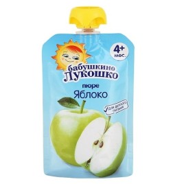 Бабушкино Лукошко Пюре яблоко с 4 мес. 90гр пауч