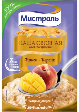 Мистраль Каша овсяная манго-персик 40гр
