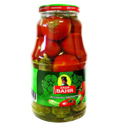 Ассорти огурцы и томаты Дядя Ваня с/б 1800 г