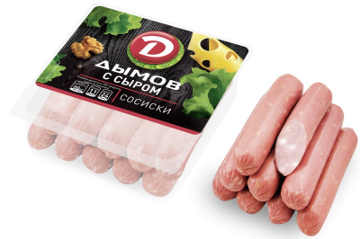 Сосиски с сыром 0,464кг Дымов