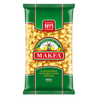 Макфа Макаронные изделия Ракушки 400гр