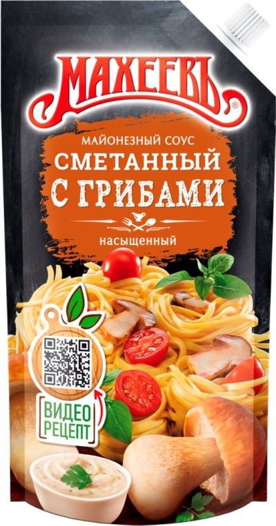 Соус майонезный Махеевъ сметанный с грибами дой-пак 200г