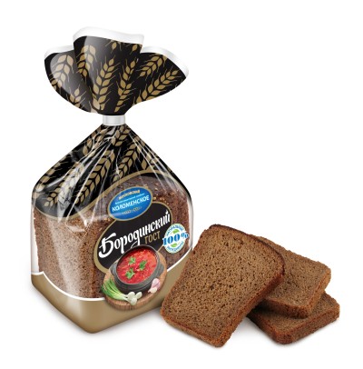 Хлеб "Бородинский" ржаной нарезка 400гр Коломенский