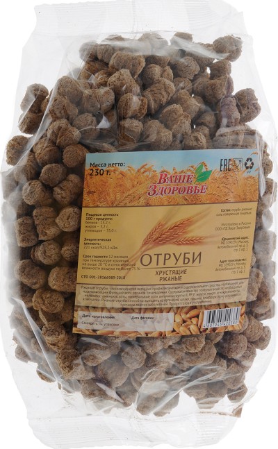 Отруби Ваше Здоровье ржаные 230г