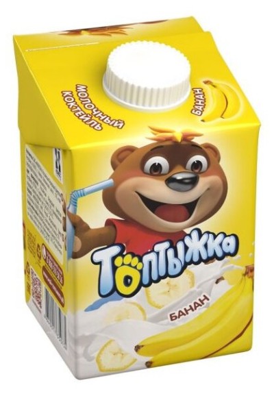 АКЦИЯ!!! Молочный коктейль Топтыжка Банан 3,2% 500г