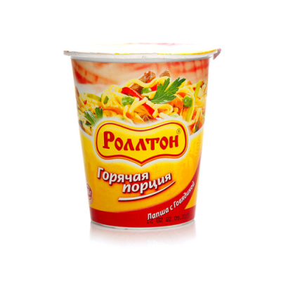 Лапша в стакане с говядиной гор. порция Роллтон 70г