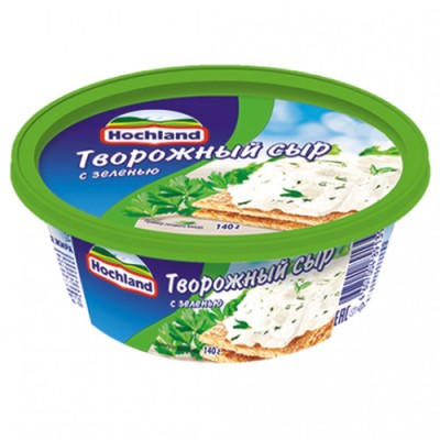 АКЦИЯ!!! БЗМЖ Сыр творожный Хохланд С зеленью 140г