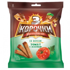 Сухарики Три Корочки томат с зеленью 40гр.