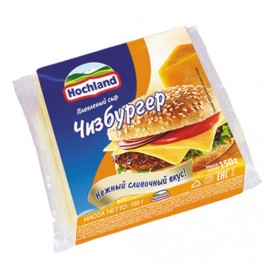 БЗМЖ Сыр плавленый Хохланд ломтевой Чизбургер 150г