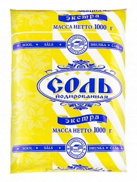 Соль Полесье йодированная 1кг пакет