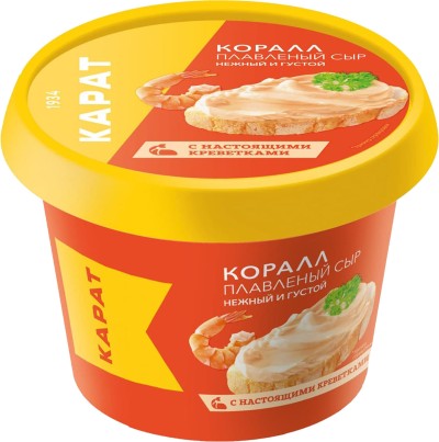 БЗМЖ Сыр плавленый Коралл 45% Карат 230г