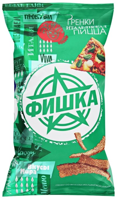 Вкусы Мира Гренки Фишка Итальянская пицца 120г