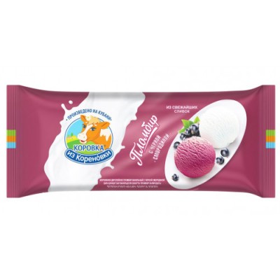 Мороженое Полено ваниль, черная смородина 400гр.Кореновка