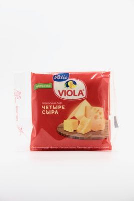 БЗМЖ Сыр плавленый Виола четыре сыра в ломтиках 140г
