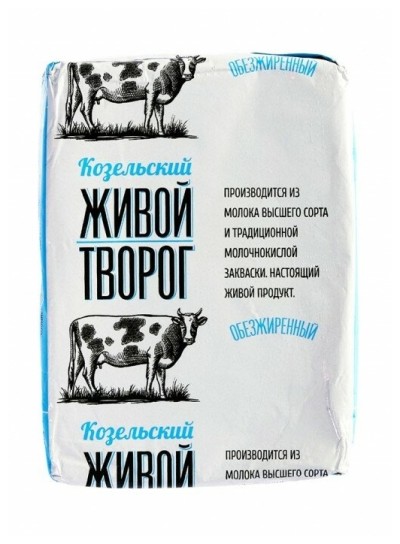 БЗМЖ Творог с мдж обезжиренный 180гр Козельский