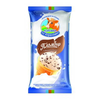 АКЦИЯ!!! Ваф.стакан пломбир с шоколадной крошкой 80г. Кореновка