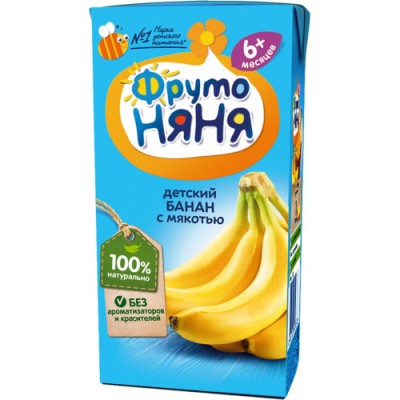 Нектар ФрутоНяня Банановый с мякотью 0,2л