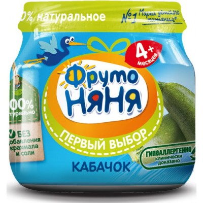 Пюре ФрутоНяня овощное Кабачок  80г