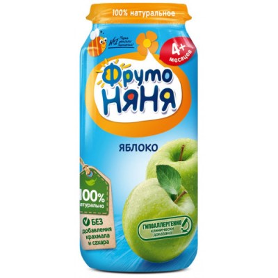 Пюре ФрутоНяня Яблоко ст/б 250г