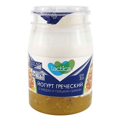 БЗМЖ Йогурт Греческий с медом и грецким орехом 3% 190г