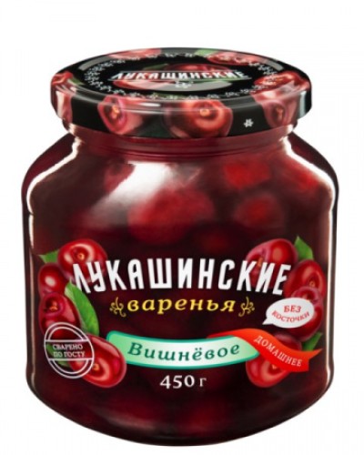 Варенье "Лукашинские" вишневое б/к 450г.