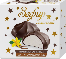 БЗМЖ Зефир молочный с ванилью в темном бельгийском шоколаде 60г им.Пастухова