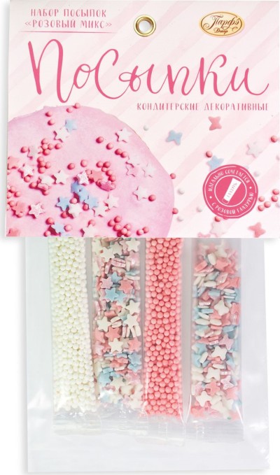 Посыпки Розовый микс 20*15*4г Парфэ Декор