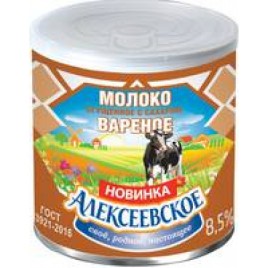 БЗМЖ Молоко сгущенное вареное  Алексеевское ж/б 360 г 8,5% Алексеевский МК