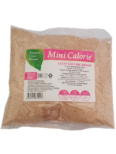 Отруби Mini Calorie овсяные 250гр