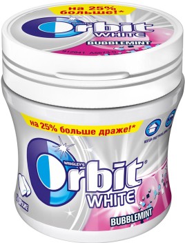 Жевательная резинка Орбит белоснежный Bubblemint 68г