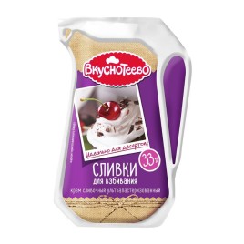 БЗМЖ Сливки ультрапаст. Вкуснотеево 33% 250г