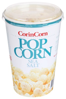 Готовый попкорн  "CORIN CORN" картонном стакане 45гр соленый