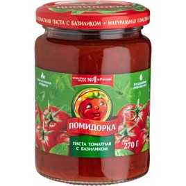 Паста Томатная Помидорка с базиликом 270г с/б