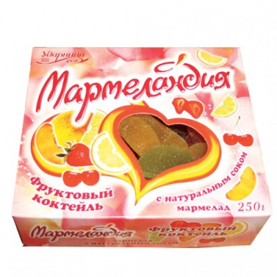 Мармелад фрукт/коктейль Ударница 250г