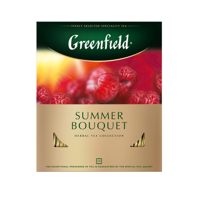 Чай Гринфилд черный Самма Букет травяной/малина/шиповник 100пак