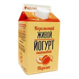 БЗМЖ Йогурт живой "Персик" 2,5%  450гр Козельский