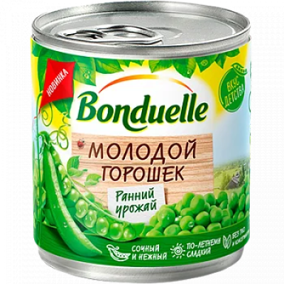 Зеленый горошек Бондюэль молодой 200г ж/б