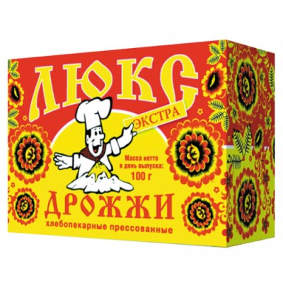 Дрожжи хлебопекарные прессованые Люкс Экстра 100г