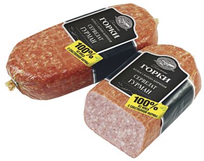 Сервелат Гурман в/к в/у пресс 500гр БГ кусок