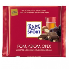 Шоколад Риттер Спорт орех/ром 100г
