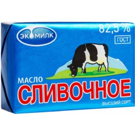 БЗМЖ Масло сливочное  82,5% (фол)450г ЭкоМилк