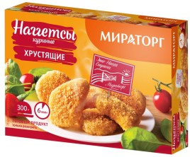 Наггетсы куриные хрустящие 300г Мираторг