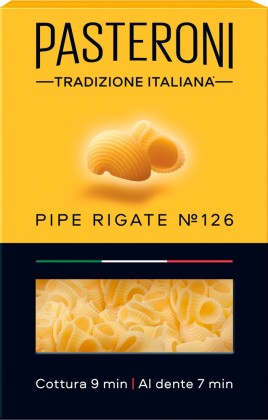 Макаронные изделия Пастерони пипе ригате №126 400гр